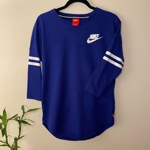 NIKE royal blue “JUST DO IT” top